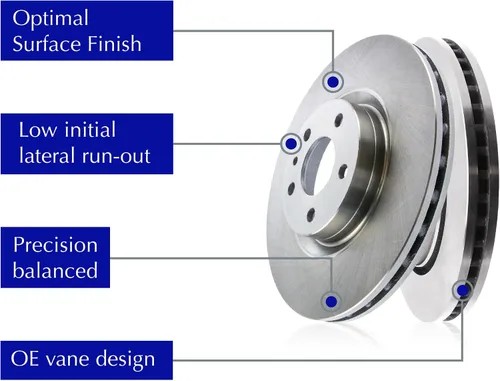 Vista 6 de Centric 121.67042 C-Tek - Rotor de freno delantero automotriz para Jeep seleccionado, año