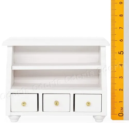 Vista 4 de Odoria 1/12 Mueble de baño en miniatura Accesorios para muebles de casa de muñecas