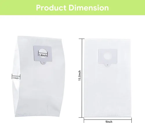 Vista 5 de Puredaisy - Bolsas de repuesto para aspiradoras Kenmore - Paquete de 6 bolsas - Compatible con las series tipo C/Q 5055, 50555, 50557, 50558 y tipo