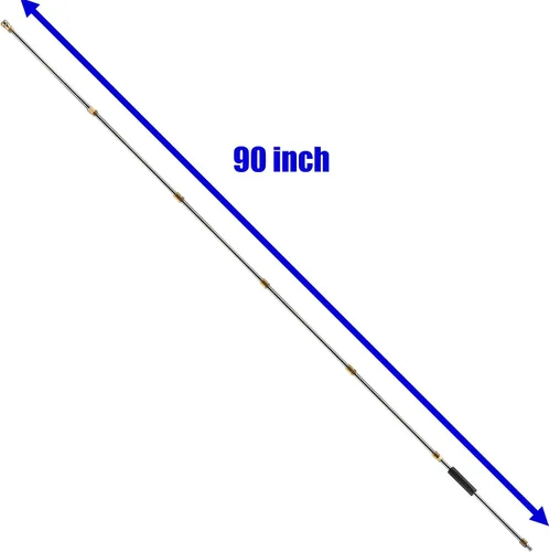 Vista 3 de M MINGLE Extensión de varita para lavadora a presión, lanza de repuesto, 7.5 pies, conexión rápida de 1/4 pulgadas, 4000 PSI