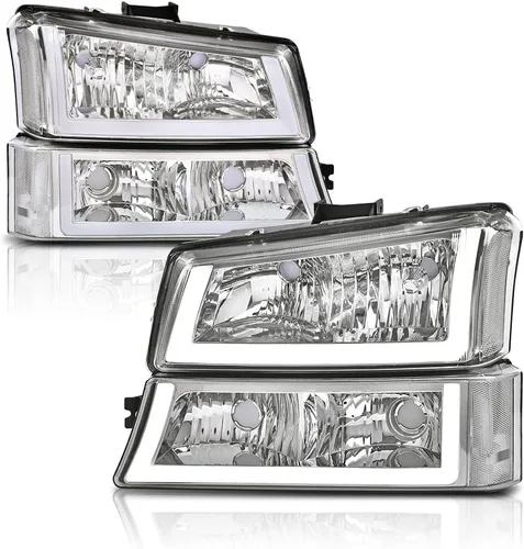 Vista 11 de G-PLUS Conjunto de faros LED, compatibles con Chevy Avalanche Silverado 1500 2500 3500 y HD 2003, 2004, 2005, 2006, faros delanteros