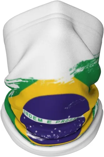 Vista 9 de PARREN Calentador de cuello con bandera brasileña, bufanda de tubo de esquí y máscara de media cara de snowboard, cubierta facial para hombres
