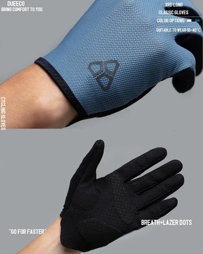 Vista 5 de Guantes de ciclismo Guantes de ciclismo para hombres y mujeres con acolchado de palma XRD de 0.118 pulgadas, pantalla táctil compatible