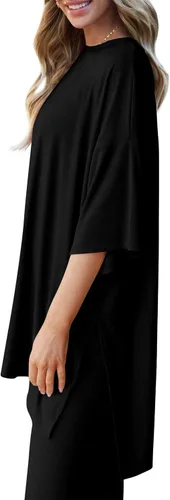 Vista 4 de PRETTYGARDEN Conjunto de dos piezas para mujer Negro