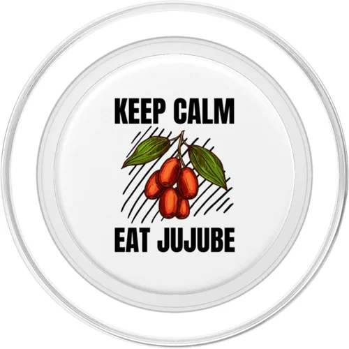 Vista 2 de Keep Calm Eat Jujube Vintage Grunge Jujube Lover PopSockets MagSafe PopGrip for iPhone