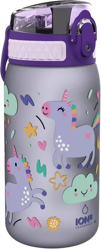 Vista 14 de Ion8 Botella de agua a prueba de fugas, 25.4 fl oz/24 onzas, color azul aguamarina, polímero reciclador resistente al olor sin BPA con tapa abatible