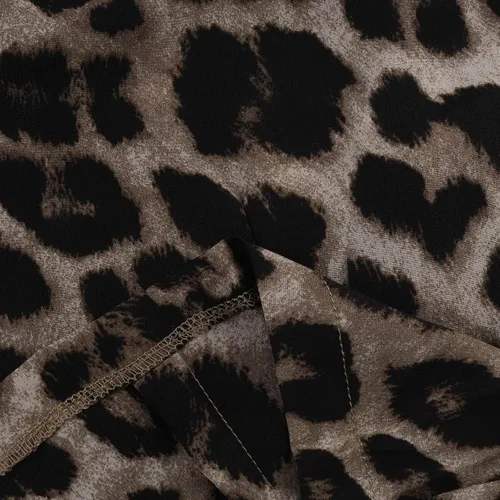 Vista 6 de UODSVP Chaquetas para mujer de moda primavera otoño traje de tendencia con estampado de leopardo delgado