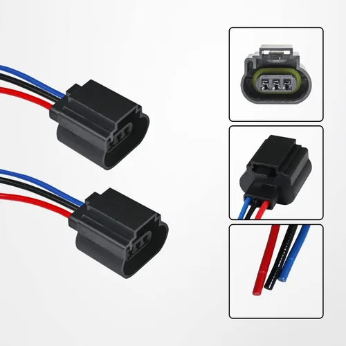 Vista 5 de 9008 H13 hembra enchufe adaptador de arnés de cable conector para faros H13LL lámparas bombillas (2 unids/paquete)