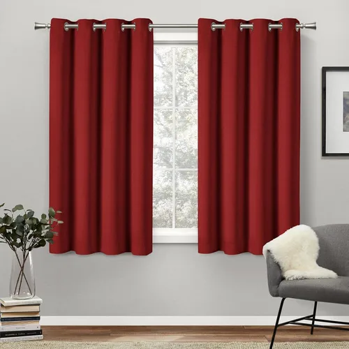 Vista 18 de Exclusive Home Curtains - Par de paneles de cortinas, modelo Academy, con ojales para bloqueo total de luz Blanco