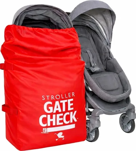 Vista 15 de J.L. Childress - Bolsa de viaje para cochecitos individuales y dobles, color negro AirTag compatible Gate Check Bag keeps strollers clean