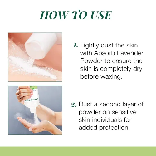 Vista 5 de Clean + Easy Absorb Lavender Powder Pre Waxing Treatment Polvo absorbente de humedad para depilación, 3.5 onzas