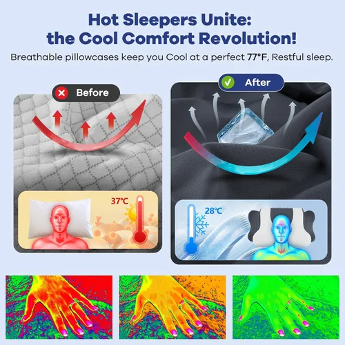 Vista 11 de DONAMA Almohada cervical para el cuello para aliviar el dolor, almohadas ergonómicas de espuma viscoelástica con doble altura para dormir