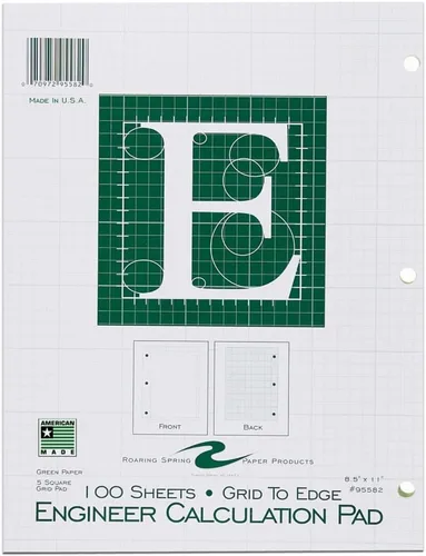 Vista 7 de Roaring Spring - Bloc de notas para ingeniería con cuadros de 5 x 5, colección Signature