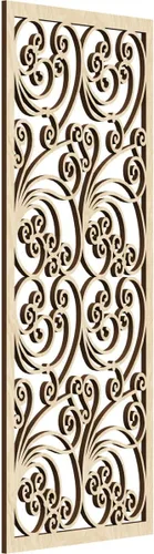 Vista 93 de 9 3/8"W x 24 3/8"H x 1/4"T Marilla Decorativos Paneles de Pared de Madera Calado, Abedul