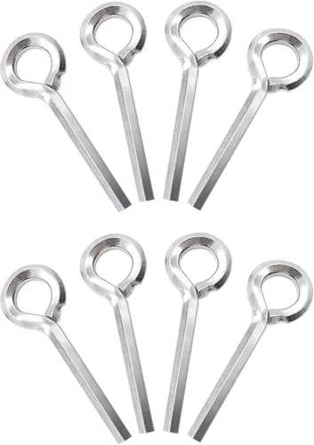 Vista 8 de 12 piezas Llaves hexagonales estándar de 1/8" con bucle completo, llave de puerta Allen de metal para dispositivo de salida de pánico de barra