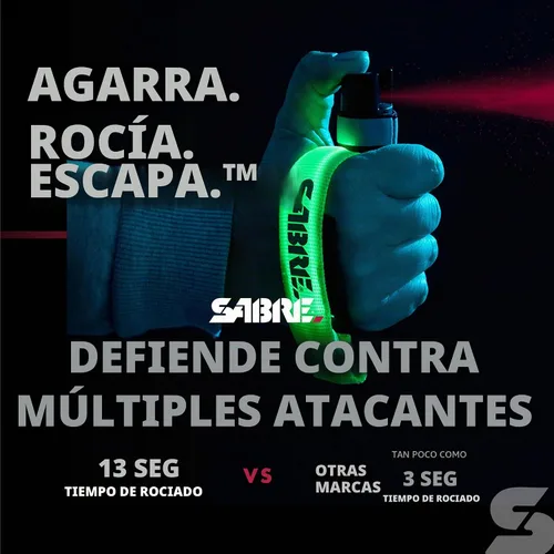 Vista 6 de SABRE Runner Pepper Gel Spray para correr, caminar y seguridad personal