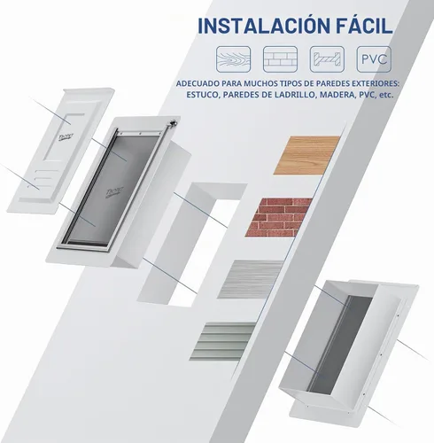 Vista 9 de Puerta para perro para pared, marco de acero, túnel telescópico y doble solapa de silicona de grado alimenticio, puerta grande para perros