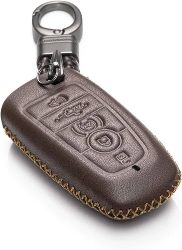 Vista 8 de Vitodeco Funda protectora de cuero para llavero inteligente compatible con Ford (modelos 2018 - 2026), 4 botones, color negro