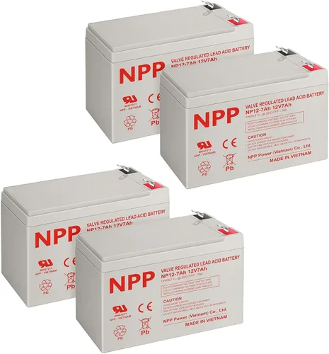 Vista 10 de NPP Batería AGM SLA recargable de 12V 7Ah con terminales F2, para UPS, sistema de alarma de seguridad, Verizon Fios Box, etc (2 piezas)