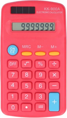 Vista 6 de Calculadoras, Pantalla clara Pequeña Calculadora Alimentada por Batería para Negocios para la Oficina para la Escuela rojo