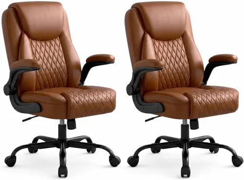 Vista 20 de GTPLAYER Black Office Desk Chair with 90° Flip-up Arm, 2 Pack