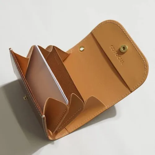 Vista 8 de COTOCUL Cartera pequeña para hombres y mujeres minimalista delgado tarjetero monedero hecho en Kioto, Japón, Negro -, Kurozankawa