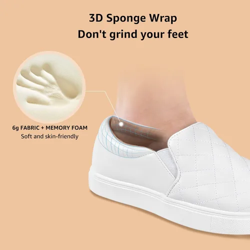 Vista 4 de STQ - Mocasines para mujer de espuma viscoelástica, fáciles de poner, cómodos, zapatos para otoño