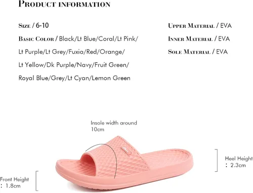 Vista 7 de FUNKYMONKEY - Pantuflas de baño antideslizantes para mujer uso interior o playa