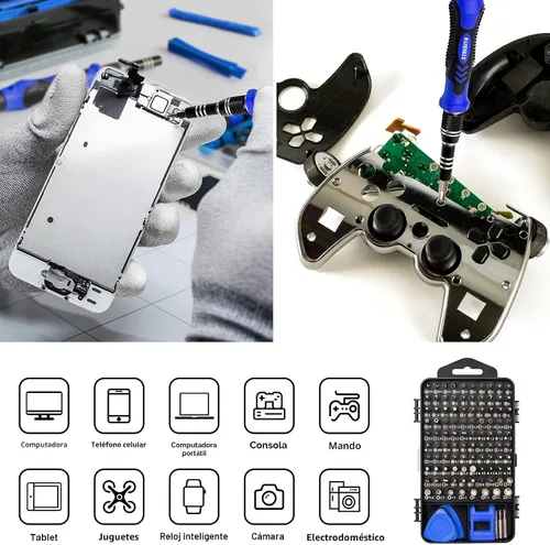 Vista 2 de STREBITO Juego de destornilladores magnéticos de precisión de 124 piezas con 101 bits, para computadora, laptop, teléfono celular, PC, MacBook