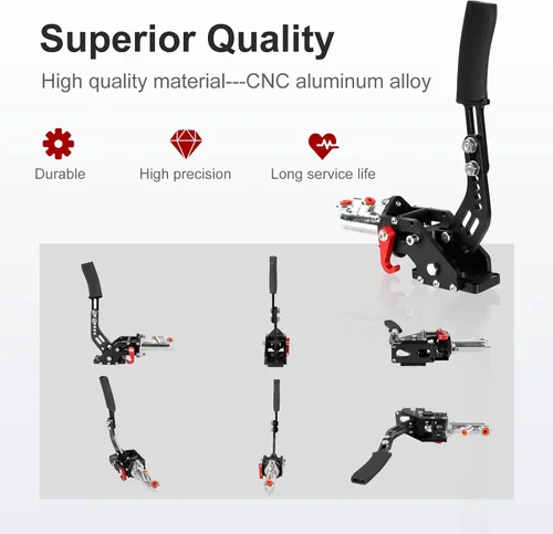 Vista 4 de Universal Racing Freno de mano hidráulico Drift E-Brake Manija de estacionamiento Freno de emergencia Palanca de engranajes Negro