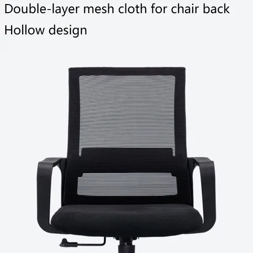 Vista 4 de Silla de oficina en casa, silla de escritorio con respaldo alto con soporte lumbar ajustable, silla de computadora con cojín suave, silla giratoria