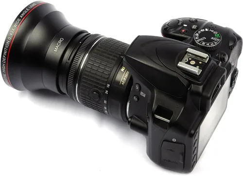 Vista 8 de Lightdow 49MM 0.43x Lente Adicional HD de Alta Definición Gran Angular + Macro para Canon EOS M M2 M3 M5 M6 M10 M50 M100 M200, M6 Mark II, M50 Mark
