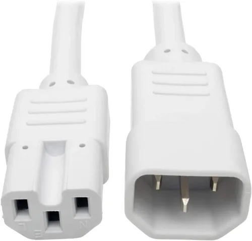 Vista 16 de Tripp Lite Cable de extensión de alimentación resistente de 6 pies, C14 a C15, 15A, 14 AWG, rojo (P018-006-ARD)