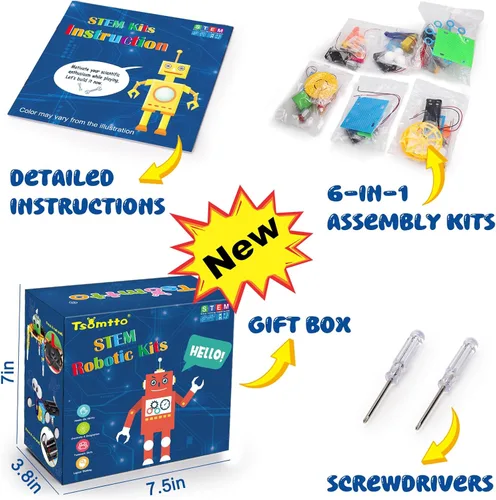 Vista 8 de Kits STEM para niños, juego de kit de robótica, juguetes educativos STEM