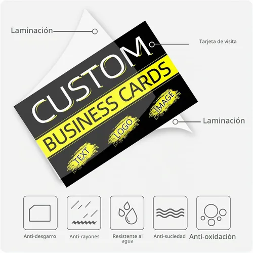 Vista 4 de Tarjetas de visita personalizadas con tu logo, personalizables 100 piezas de impresión de doble cara, personalizadas para pequeñas tarjetas de 300