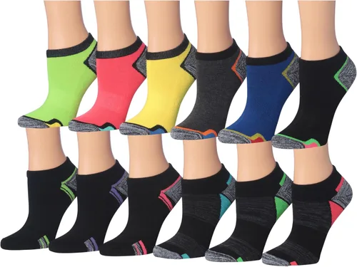Vista 47 de Tipi Toe Women’s 12 Pack Cushioned Low Cut Socks – Breathable, Moisture-Wicking Athletic Comfort for Running & Daily Wear