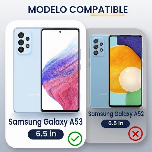 Vista 2 de Funda protectora resistente para Galaxy A53 5G, funda protectora resistente con [3 en 1] Cubierta de protección a prueba de golpes de goma Negro