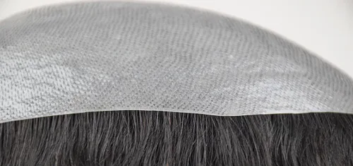 Vista 2 de V-loop Toupee - Sistema de reemplazo de cabello humano para hombre (8 x 10 pulgadas, color natural)
