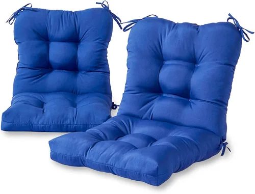Vista 26 de Greendale Home Fashions Juego de 2 cojines de asiento y respaldo para exteriores, diseño Adobe Stripe 2