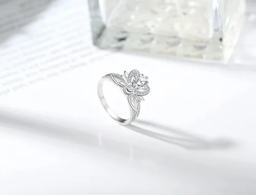 Vista 5 de Sucrun Sailor Moon - Anillo de meditación hermoso guardián, Plata, Circonita.