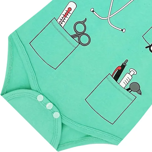 Vista 3 de LENSOUS Body de disfraz de médico para bebé niño