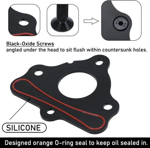 Vista 3 de Kit de pernos de junta de placa de retención para árbol de levas compatible con GM LS1 LS2 LS3 4.8 5.3L 6.0L 6.2L Vortec Corvette Cam