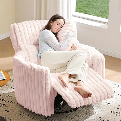 Vista 11 de Jocisland Silla mecedora eléctrica para cuarto de bebé, reclinable Gris claro