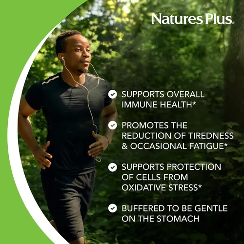 Vista 4 de NaturesPlus Vitamina C esterificada - 675 mg, 90 tabletas - Suave para el estómago - Vegetariana, sin gluten - 90 porciones
