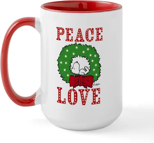 Vista 64 de CafePress SNOOPY Joe Cool - Taza de café de cerámica (15.0 fl oz)