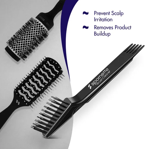 Vista 7 de Spornette Ion Fusion Vent Brush 176 Bundle con limpiador de cepillo para el cabello