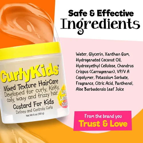 Vista 8 de CurlyKids Crema mixta para el cuidado del cabello para niños, amarillo 6 onzas