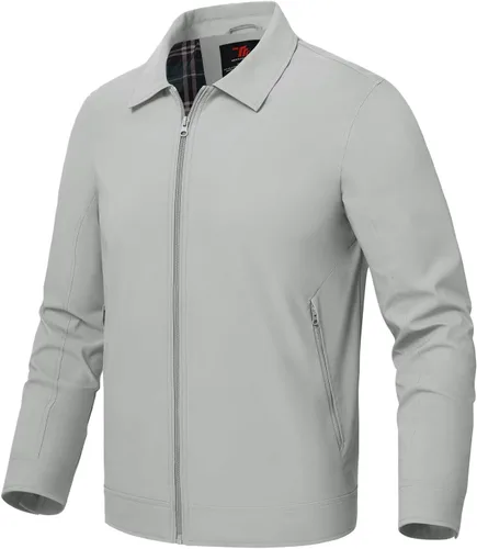 Vista 17 de Rdruko Chaquetas ligeras para hombre Cortavientos de primavera y otoño Chaquetas ligeras Casuales y elegantes con bolsillos