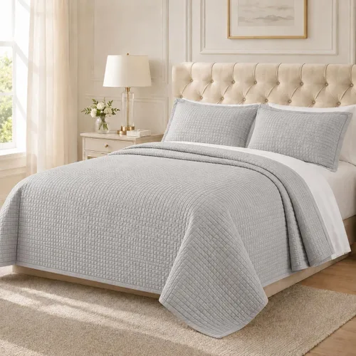 Vista 8 de sheetsnthings Juego de sábanas de microfibra acolchada sin arrugas de lujo de 2 piezas (beige, individual)
