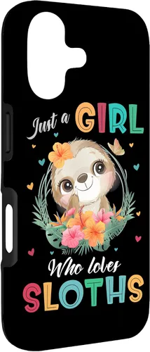 Vista 3 de Just a Girl Who Loves Sloths Case for iPhone 17